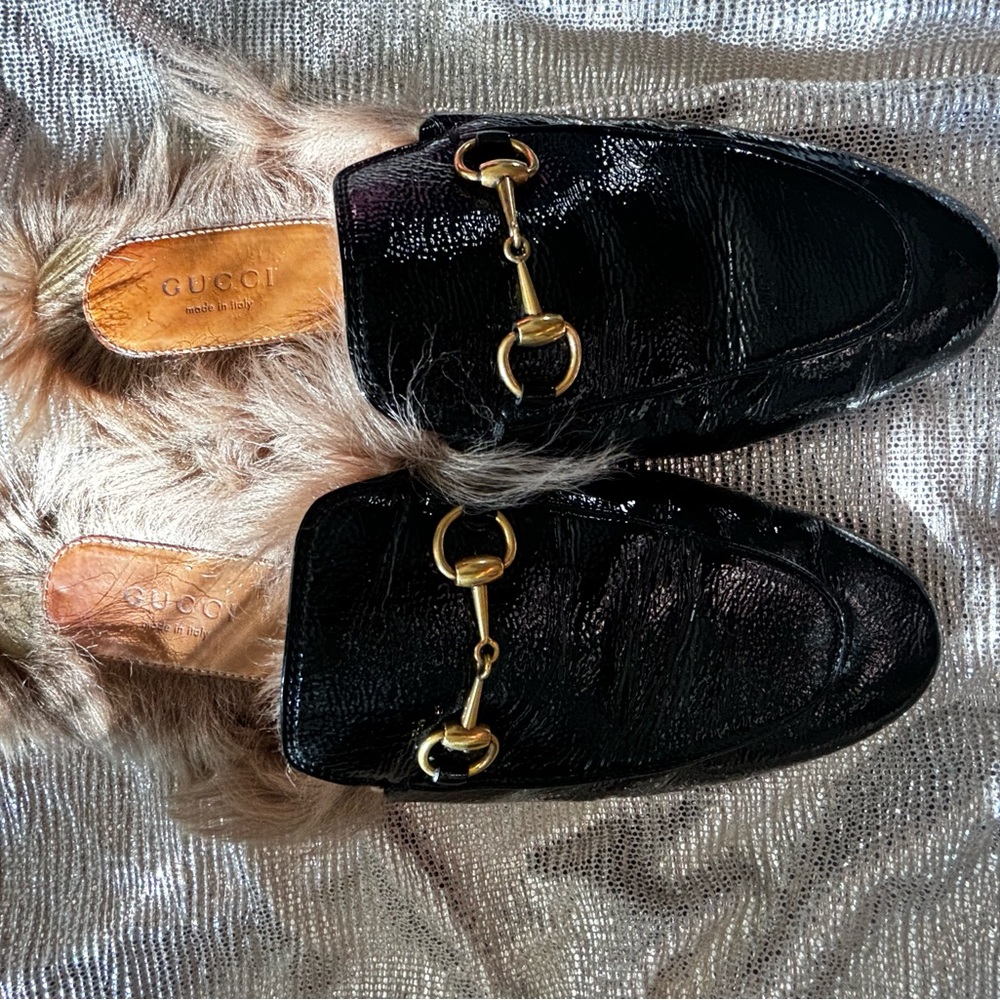 Size 38 fur lined Gucci mules in box - Picture 5 of 5
